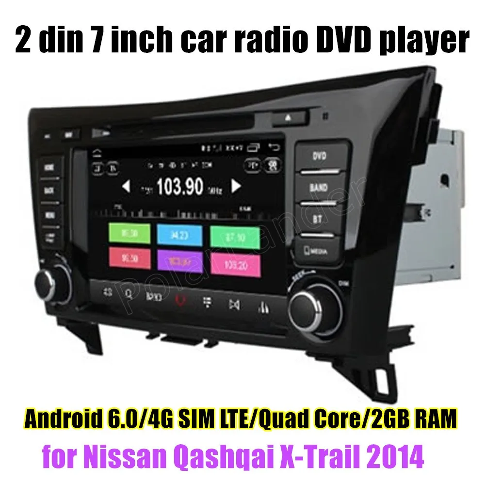 Автомагнитола для Nissan Qashqai X-Trail 6 0 4G SIM LTE четырехъядерный процессор Android 2014