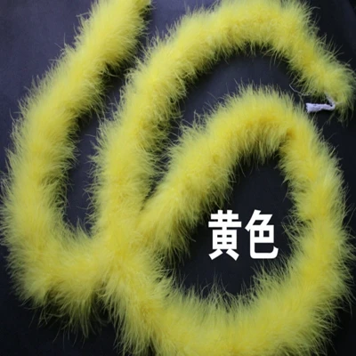 yellow 1 шт. 2 ярдов/длина серый пушистый Боа Из Перьев Марабу перо boas с линии для рождественской вечеринки DIY аксессуары перо boas - Цвет: yellow
