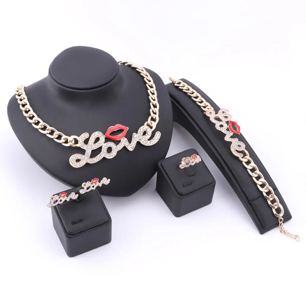 Комплект из колье серёг и кольца в стиле хип хоп|bracelet heart|bracelet purplebracelet bakelite |