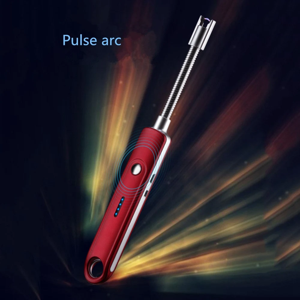 Botique-360 градусов Usb для Плазменно-дуговой зажигалки гибкая электрическая зажигалка с подключением к Usb металлическая ветрозащитная Зажигалка для барбекю кухни