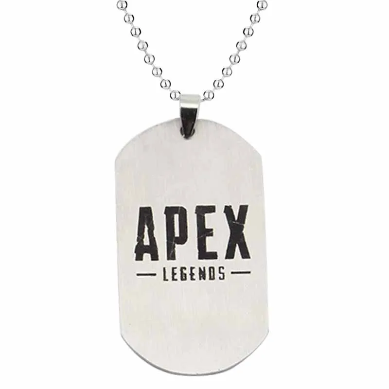 Горячая Новинка Аниме игра Apex ожерелье из серии «легенды» косплей значок для костюма из нержавеющей стали подвеска в форме собаки ожерелье Металл Artware подарок - Окраска металла: silver