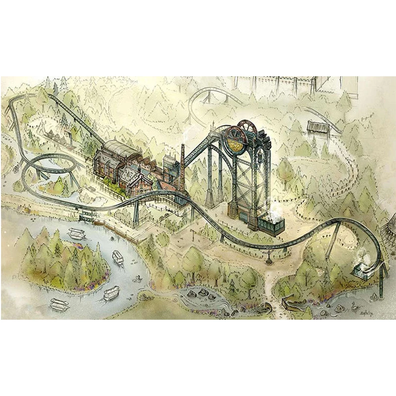 Квадратные круглые алмазы Efteling park 5D алмазная живопись сделай сам вышивка