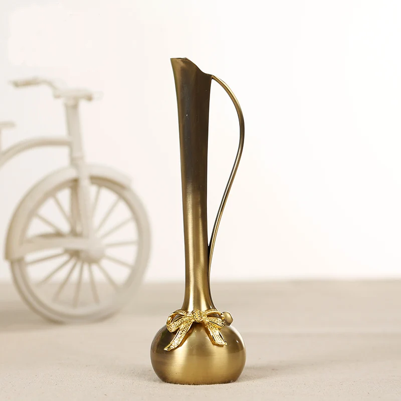 Classic Vintage Vases for Artificial Flowers Home Decoration Accessories Tabletop Tube Vase Decor Antique Metal 531 | Дом и сад