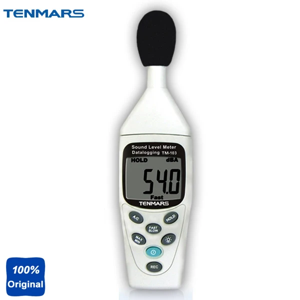 

TM-103 Auto Ranging Sound Level Meter Datalogger with 14,000 Records