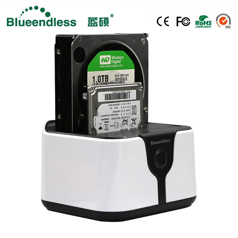 Blueendless Sata Usb 3 0 каркас для жесткого диска SSD 2 отсека HDD бокс чехол Hd внешний док