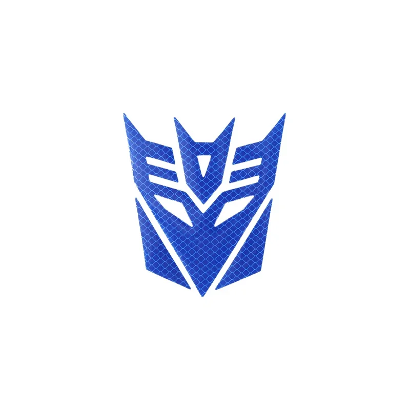 blue 3d Светоотражающаянаклейки на авто Предупреждение ющая Автомобильная наклейка трансформаторы для автомобиля логотип для автомобиля оконный Хвост Украшение кузова автомобиля Стайлинг - Название цвета: blue