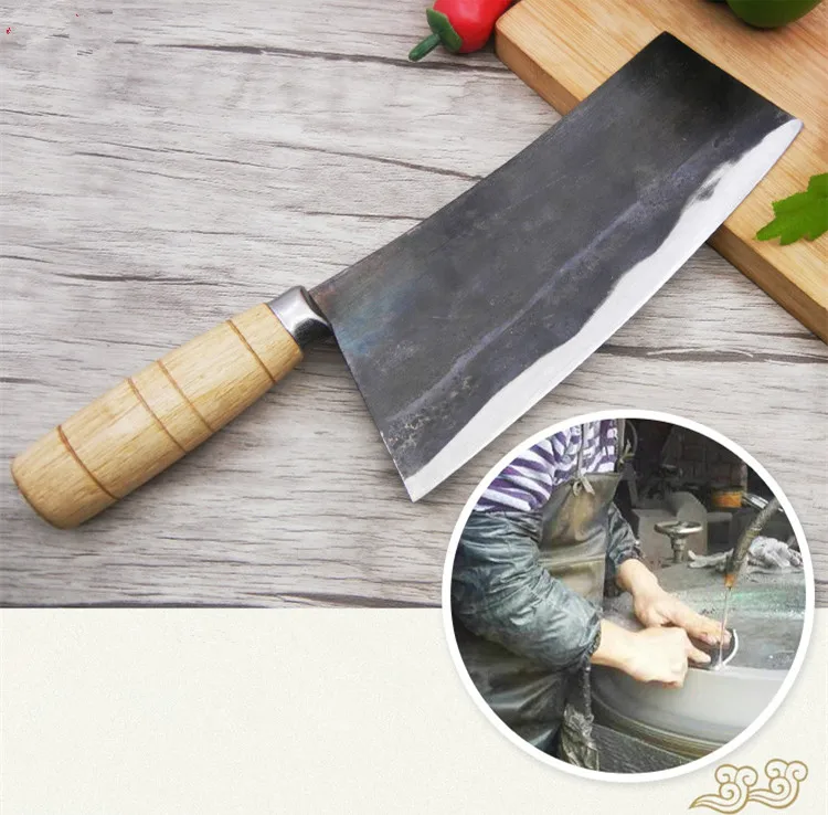 Chen family Ручная ковка из углеродистой стали нож для нарезки Традиционный китайский бытовой кухонный нож для резки овощей Ножи для мяса