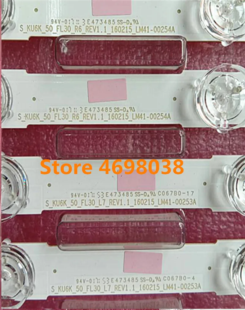 12 шт. Светодиодная лента подсветки для Samsung UE50KU6079K UE50KU6000 BN96 39657A 39658A S_KU6K_50_FL30_L7 R6 LM41