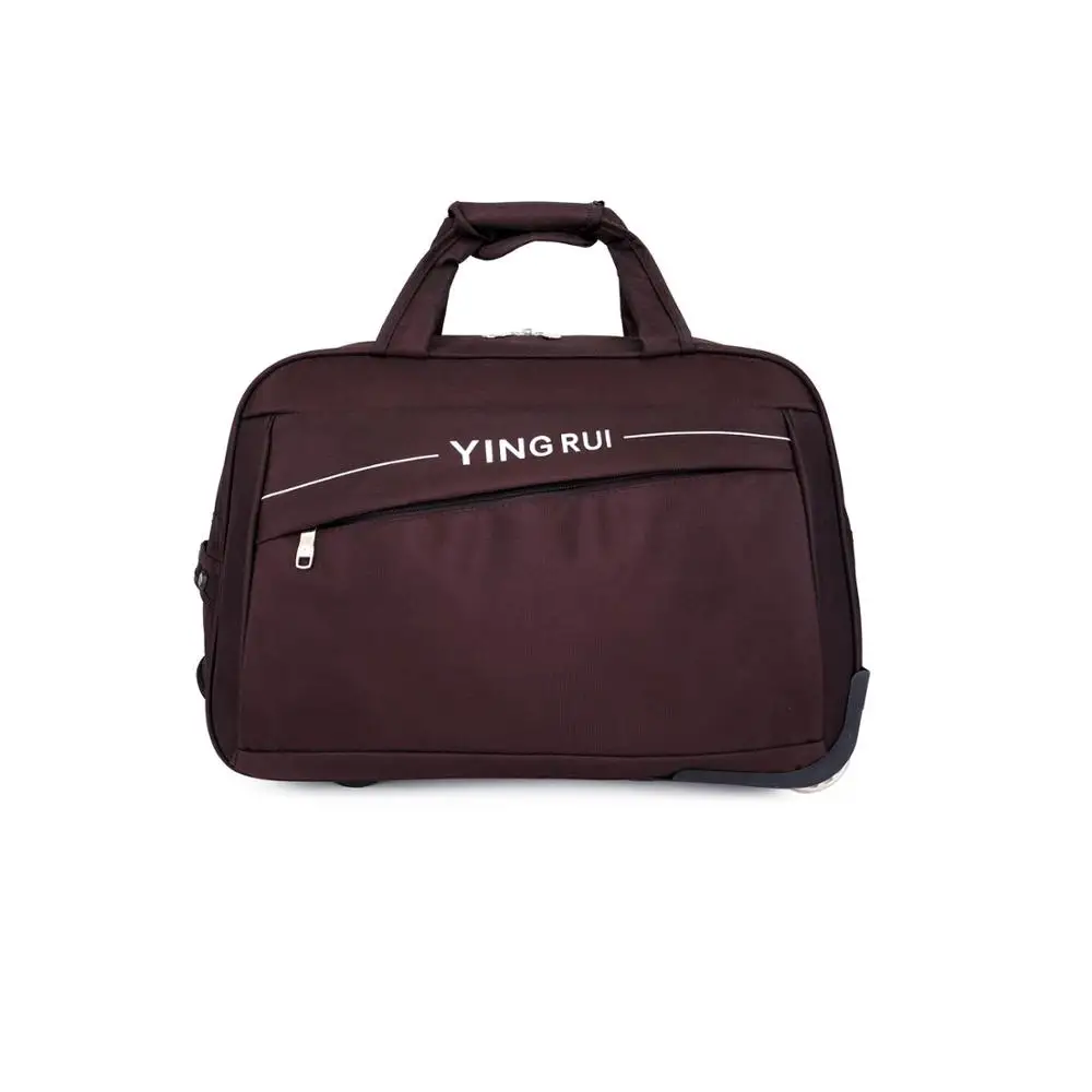 Brown(20inch) Чемодан на колесах дорожная сумка спортивная сумка сумка дорожная Holdall дополнительная большая дорожная сумка, легкая Средняя сумка с колесиками-выходные сумка с колесиками 65л большая емкость - Цвет: Brown(20inch)