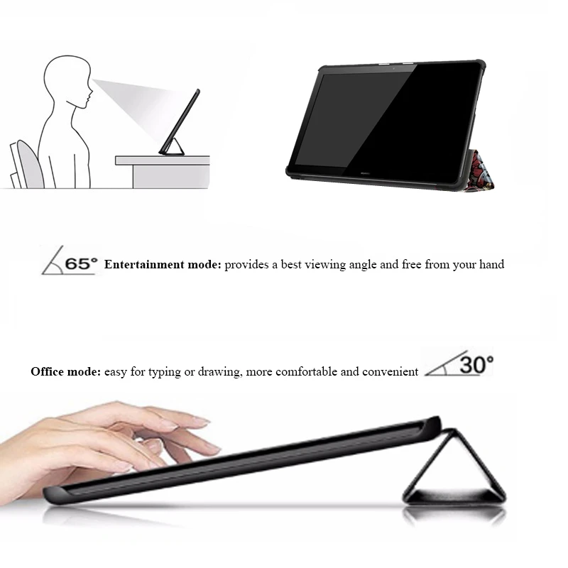 Кожаный чехол для планшета Huawei MediaPad T5 10 AGS2 W09/L09/L03/W19 1 дюйма подставка +
