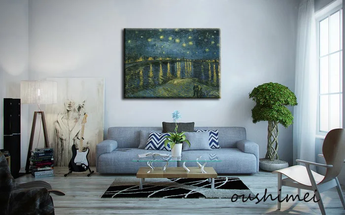 Расписанная вручную репродукция Ван Гог Пейзаж картина маслом на холсте