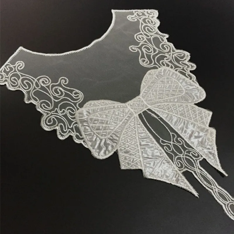 DoreenBeads Necklin DIY ремесло красивый цветок Роза Venise кружевной воротник аппликация