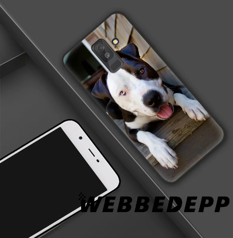 WEBBEDEPP Pit Bull Lovely Pet Dog Pitbull Soft Silicone Case for Samsung Galaxy A9 A8 A7 A6 Plus 2018 A5 A3 2017 2016 Note 9 8 |