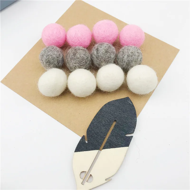 2 см/30 шт. шерстяные войлочные шарики белые/серые/розовые|felt balls|wool felt ballsbeads beads |