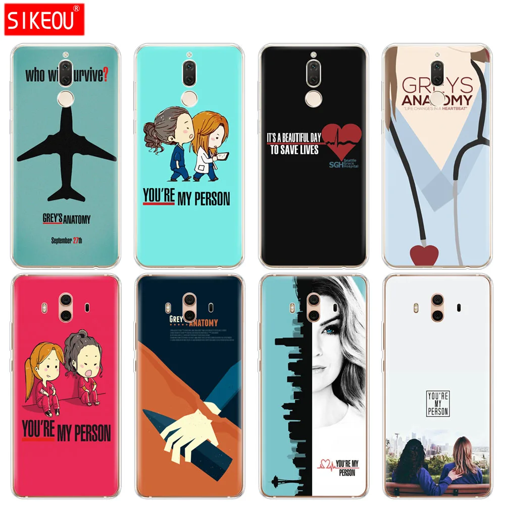 Силиконовый чехол для телефона Huawei mate 7 8 9 10 pro LITE Greys Anatomy|Бамперы| |
