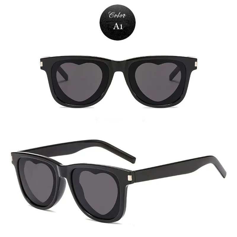 Женские квадратные солнцезащитные очки с сердечком градиентные UV400 уникальный