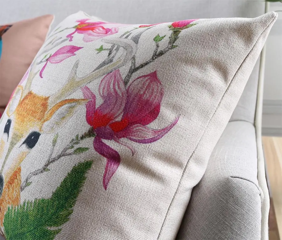 Бесплатная доставка! винтажная квадратная подушка в виде животных детский чехол