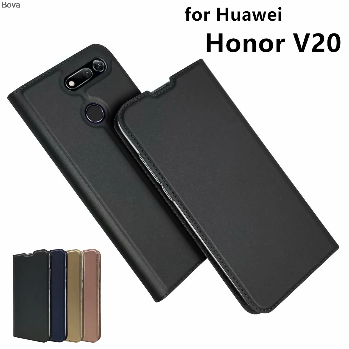 Стильный чехол бумажник с магнитной адсорбцией для Huawei View 20 & View20 матовый