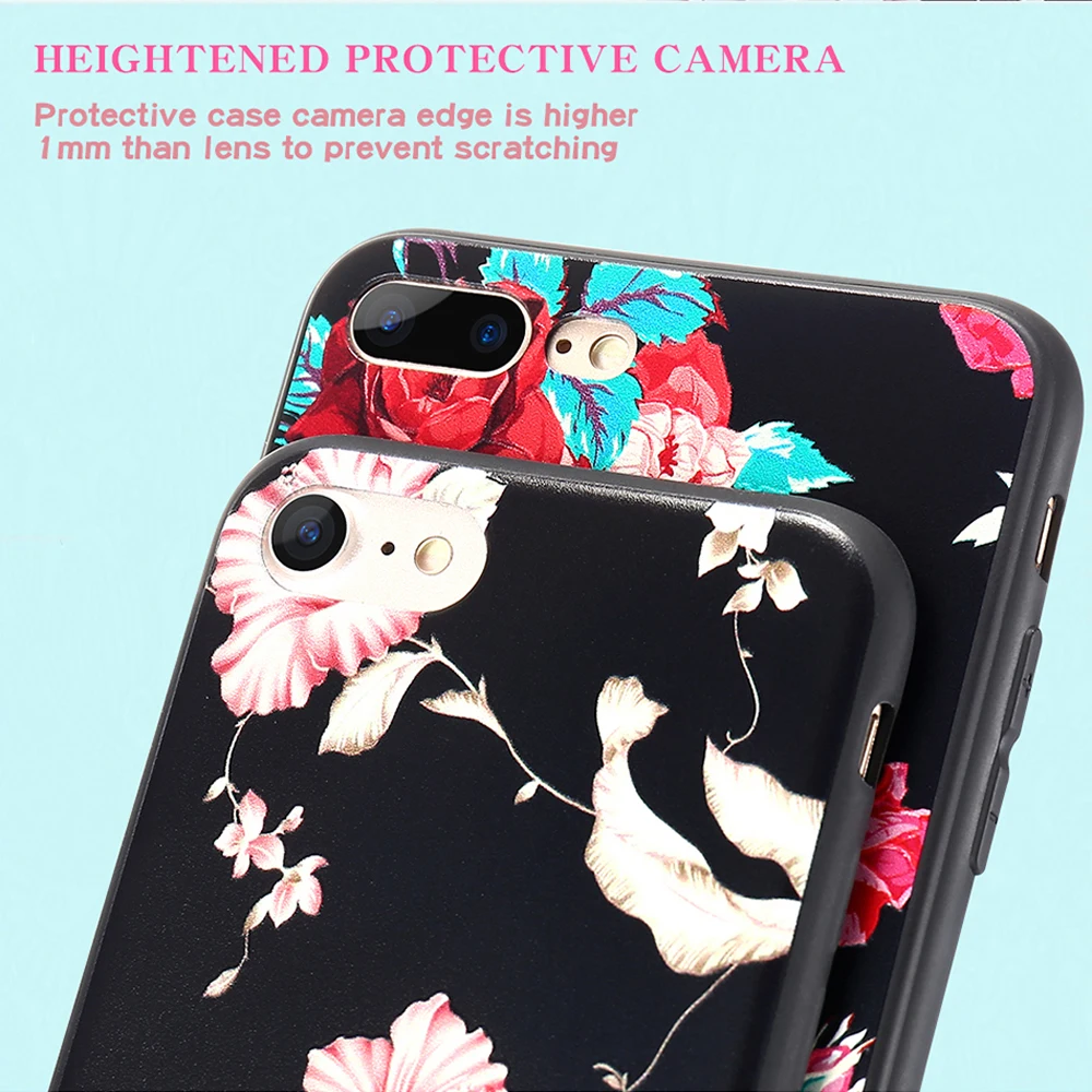 FLOVEME 3D рельефный силиконовый мягкий чехол для телефона iPhone X XS Чехлы MAX XR 7 5S 5 8 6 6S Plus