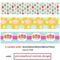 custom cartoon eggs patterned printed grosgrain 58 easter foe elastic easter ribbon gift wraping diy ribbons 50 yards