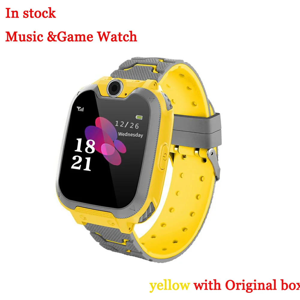 yellow S11 Детские умные часы, музыкальные игровые умные часы, водонепроницаемые детские умные часы, SOS детские часы, игровые музыкальные часы для мальчиков и девочек - Цвет: yellow