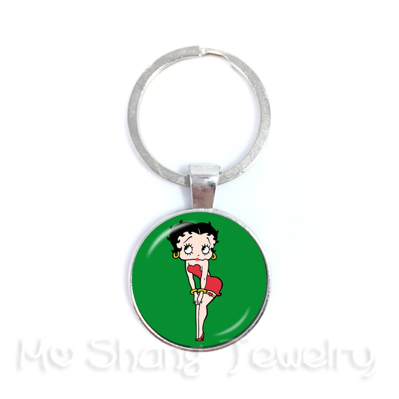 10 2018New Сексуальная Betty Boop серия стекло, кабошон брелок ручной работы пряжка для рюкзака подарок Ior Friend - Цвет: 10