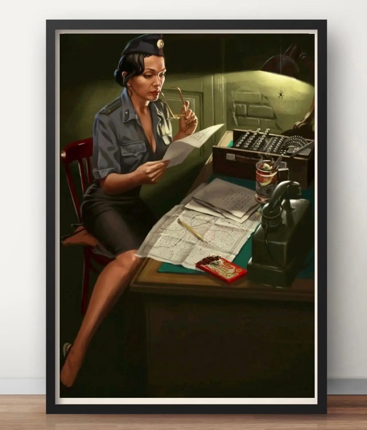 Винтажный советский Русский офицер ретро постер Картина на холсте сделай сам