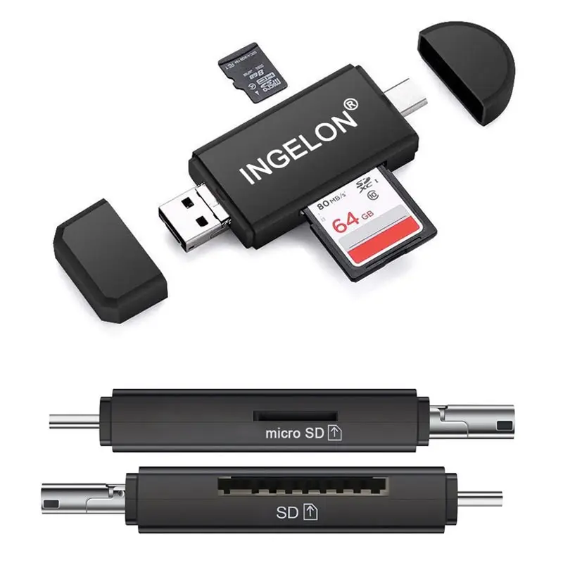INGELON 2019 Новое поступление USB 2 0 в 1 Многофункциональный кардридер SD карта TF тройка