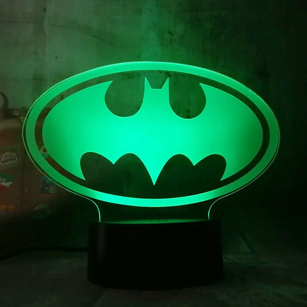 Крутой DC Лига Справедливости Супермен Бэтмен чудо женщина флэш Герой 3D СВЕТОДИОДНЫЙ Ночник светильник декор комнаты рождественский подарок детская игрушка