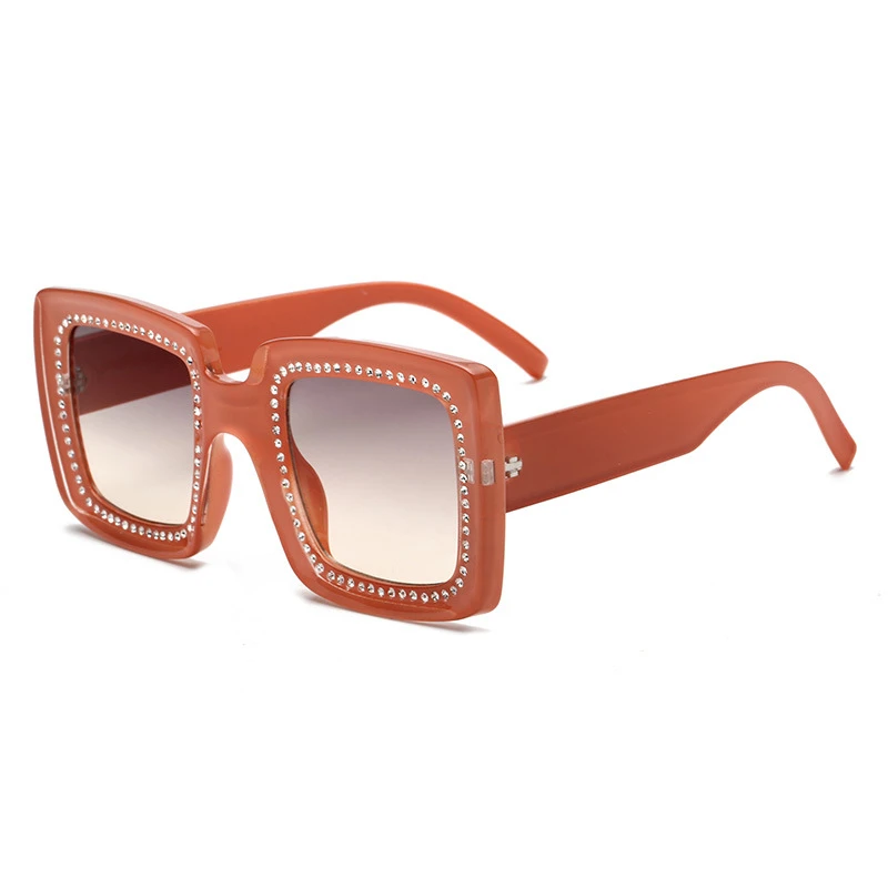 HBK квадратный бриллиантовый горный хрусталь солнцезащитные очки для женщин