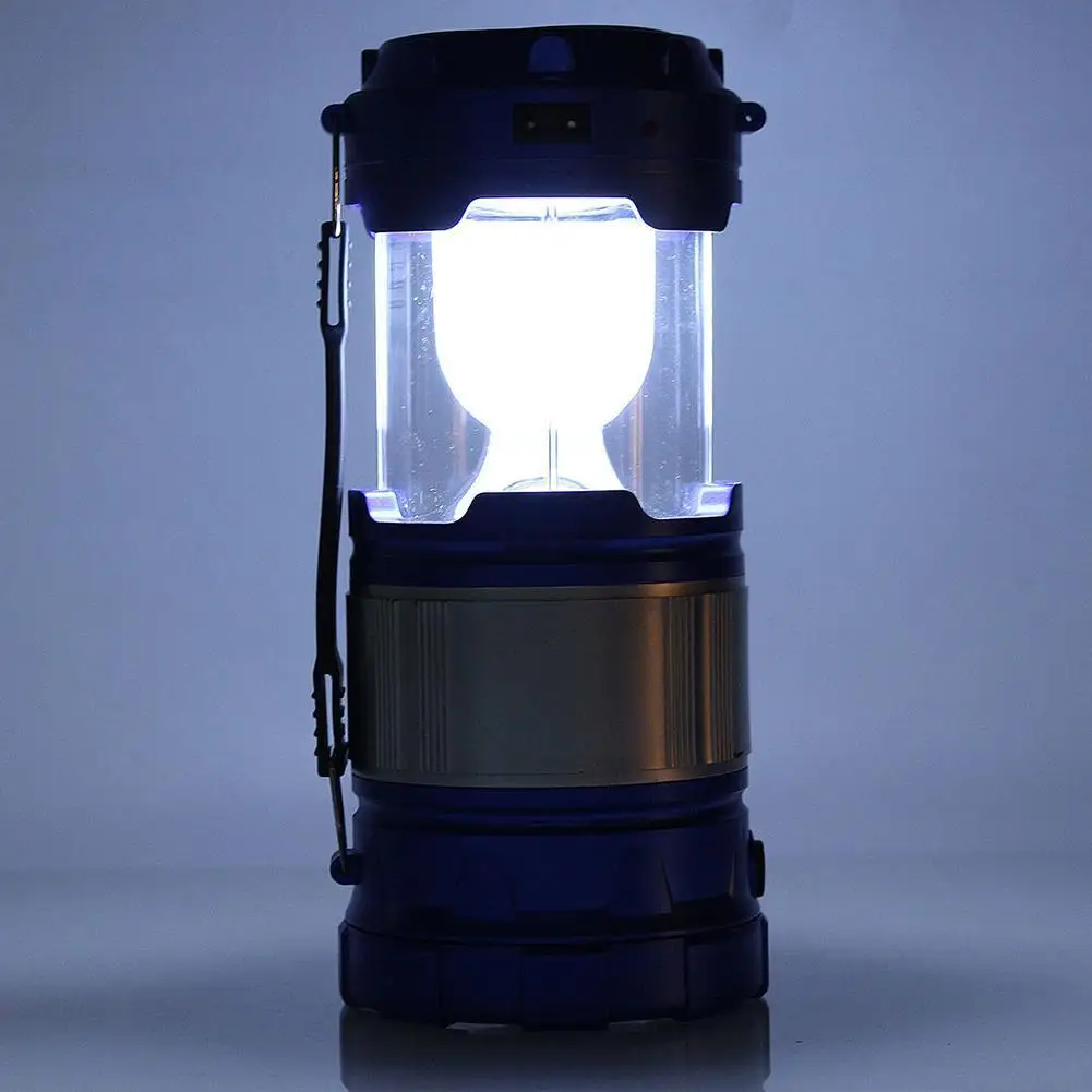 Портативный Кемпинг туризм Солнечный фонарь светильник USB перезаряжаемый