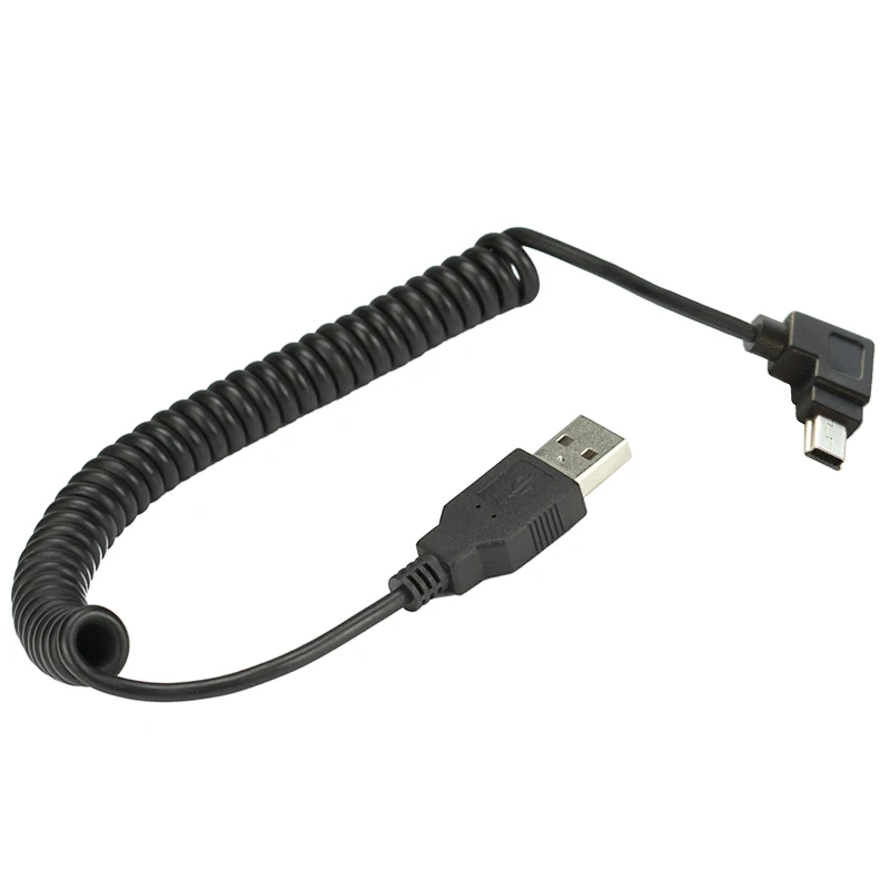 40 см USB 2,0 папа-мини-usb 2,0 папа 90 градусов мини-usb вверх или вниз угол влево или вправо угловой выдвижной кабель для зарядки данных - Цвет: NO.1 Left