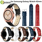 Новые модные часы для Samsung Galaxy, 42 мм, Смарт-часы, браслет на запястье, ремешок под крокодиловую кожу, 20 мм, сменные Ремешки для наручных часов 2018
