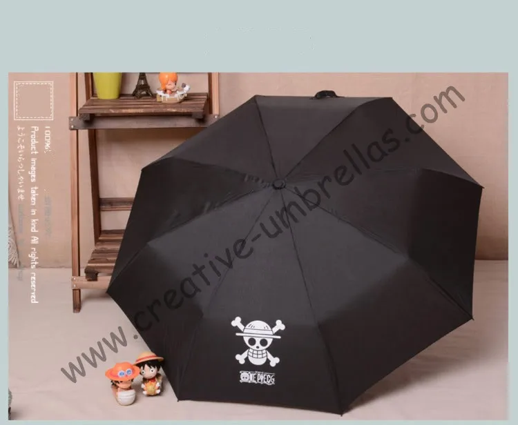 (6pcs/lot)three fold hand open skull supermini pongee cloth waterproof water repellent pocket umbrella bag skeleton mini parasol | Дом и сад