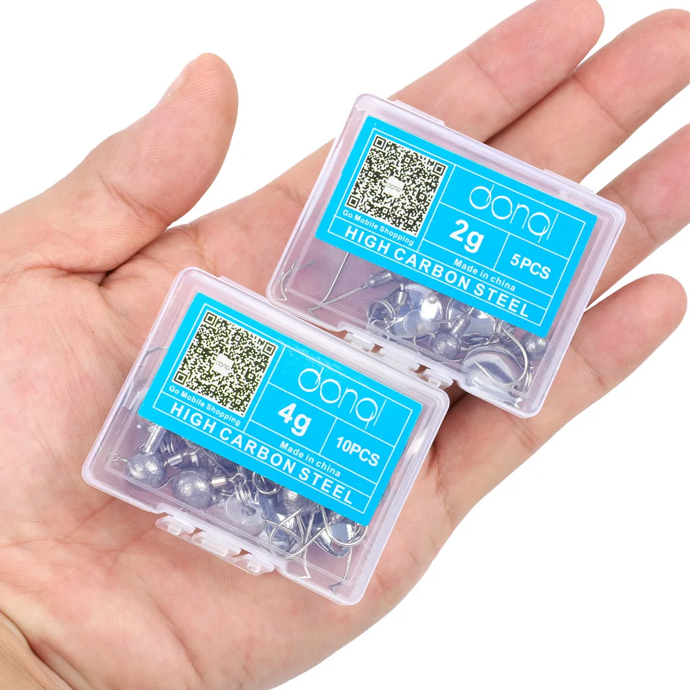 DONQL 5 шт. Lead Jig Head рыболовный крючок 2g 4g приманка со свинцовым для ловли на приманку