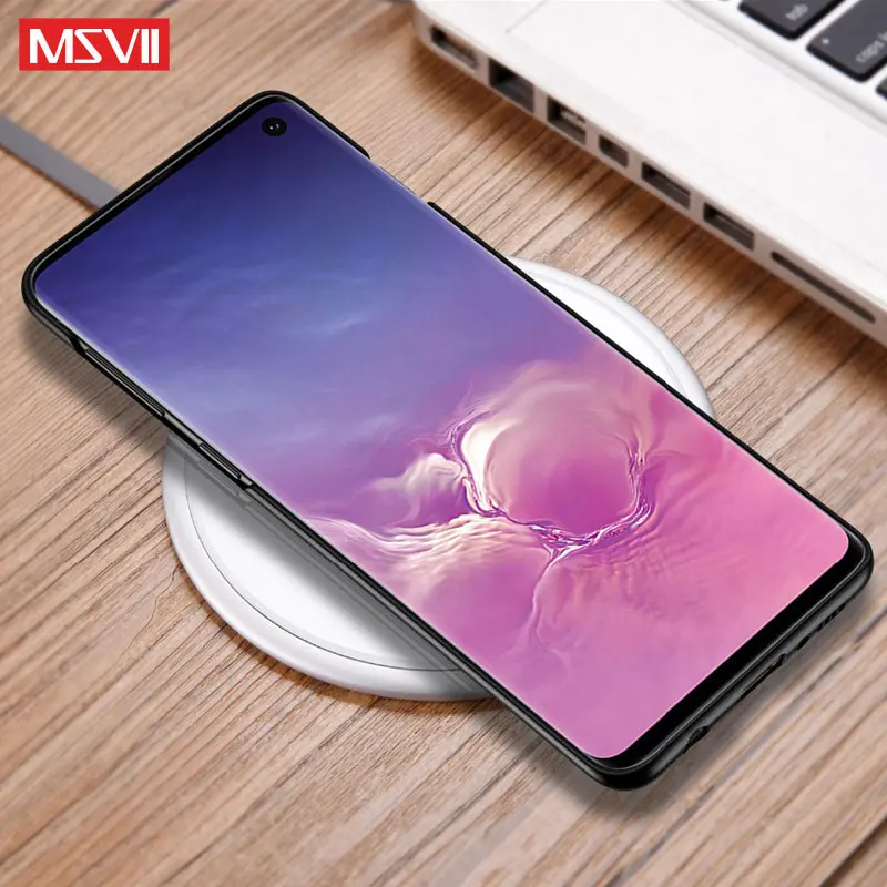 Чехол MSVII для Samsung Galaxy S10 S9 S8 Plus тонкий матовый жесткий чехол S7 S6 Edge Lite Coque S10E S20