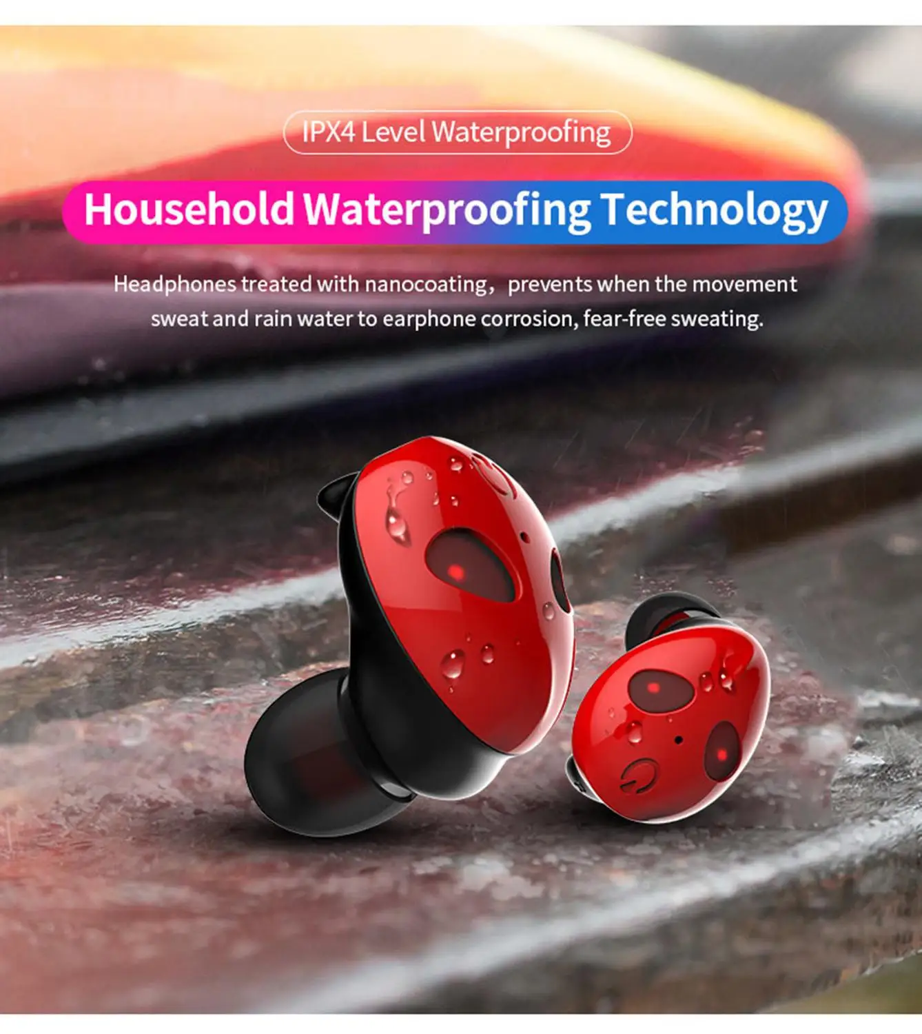 Alien Shaped Bluetooth 5 0 TWS наушники IPX4 водонепроницаемые сенсорные кнопки спортивные