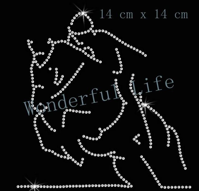 Free shipping Horse Rider Equestrian Crystal Motif Transfer | Дом и сад