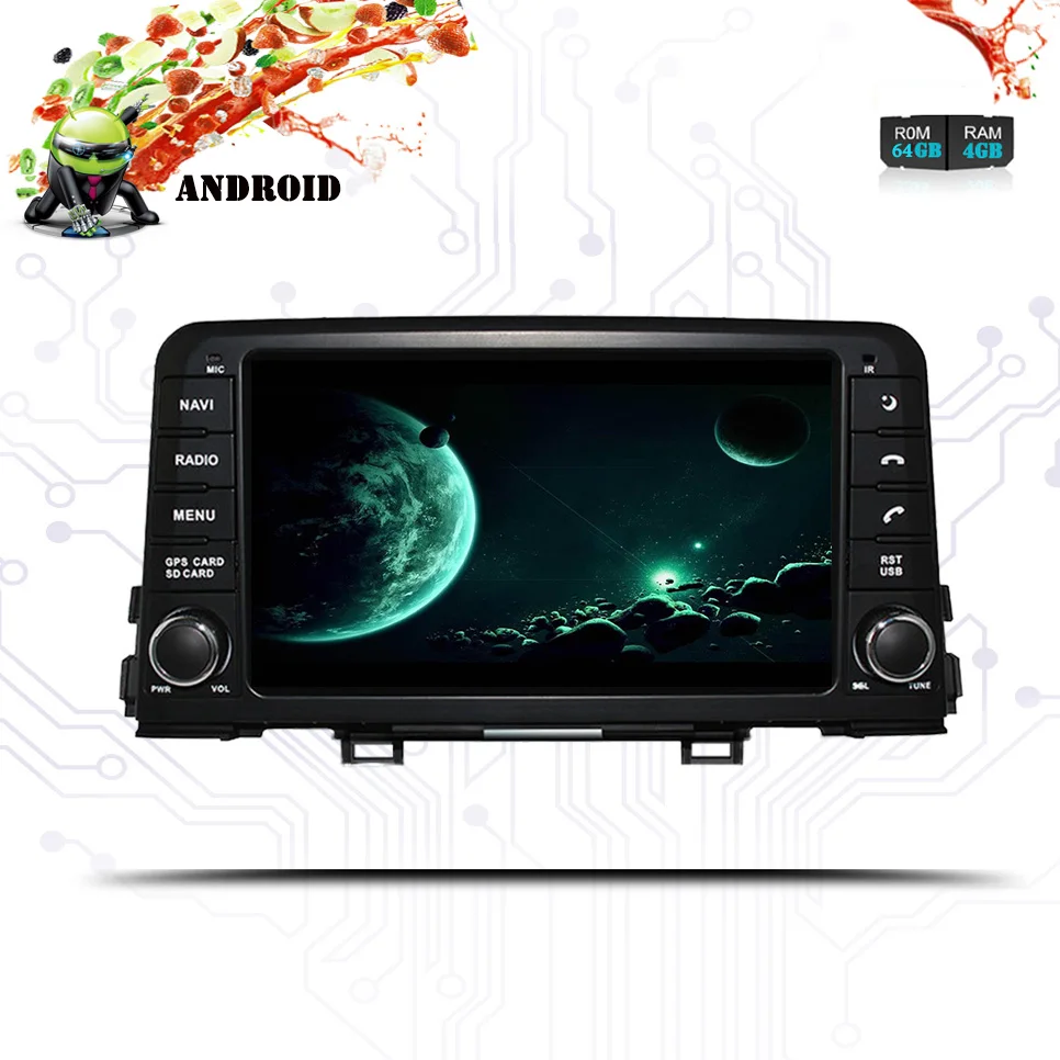 1024*600 RAM 4G + 64 Android 9 0 автомобильный DVD GPS навигация мультимедийный плеер стерео для