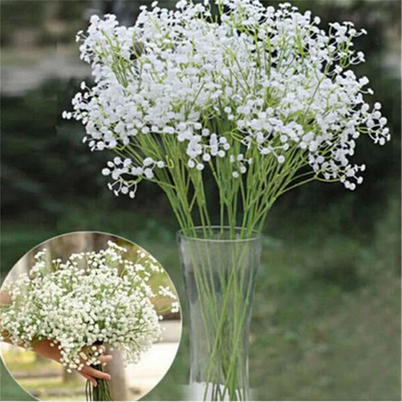 Искусственные цветы @ Gypsophila цветок искусственный шелк Свадебная вечеринка букет