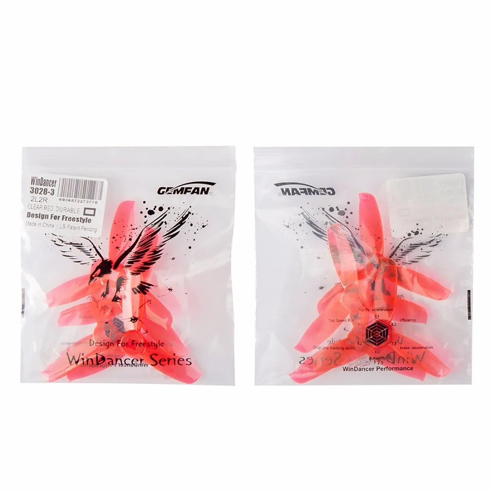 10 пар/20 шт GEMFAN 3028 PC пропеллер 3 дюйма весло CW CCW реквизит для FPV Дрон Мультикоптер