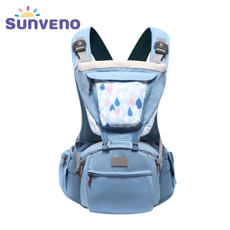 sky blue Sunveno Рюкзаки и Слинги Эргономичный Рюкзак Кенгуру Перевозчик Для 0-36 м Многофункциональный дышащий рюкзак- кенгуру Высокого Качества - Цвет: sky blue