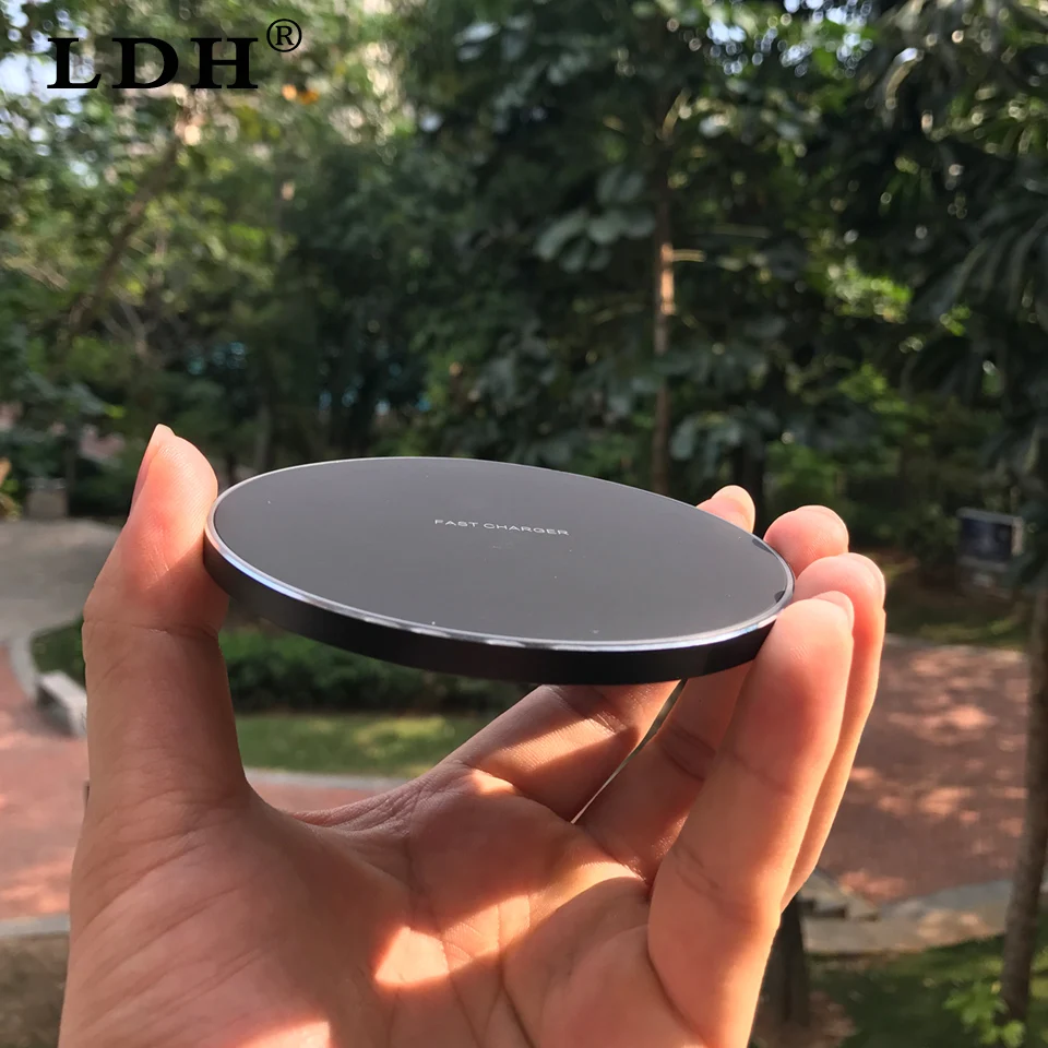 LDH Qi Беспроводное зарядное устройство 10 Вт для iPhone X 8 Samsung Note S8 Plus S7 S6 Edge телефон