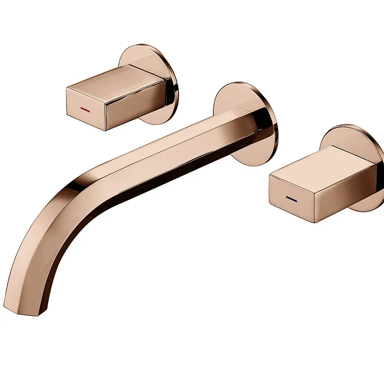 Роскошный латунный Смеситель для раковины в ванную комнату настенный кран