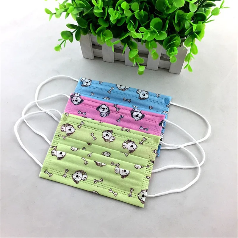 10 шт Мультяшные милые нетканые маски Детские противопыльные ветрозащитные