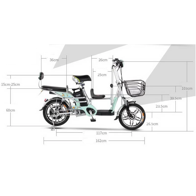 111001/New four generations / mother and child car vacuum tire electric bicycle 48V lithium battery adult | Спорт и развлечения