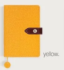 Yellow Harphia плафон Тетрадь Искусственная кожа ремень и пуговицы планировщик путешествия журнал Kawaii милые Filofax повестки дня организатор A5 A6 limited - Цвет: Yellow