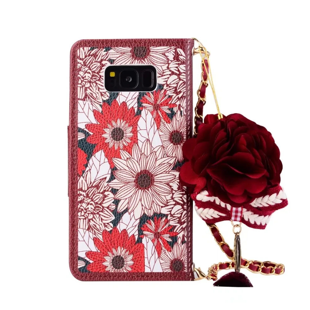 Кошелек кожаный чехол для телефона samsung galaxy s10 s8 s9 плюс s10e s10 lite s7 edge Примечание 8 9 чехол карты флип Ремешок цепи шель