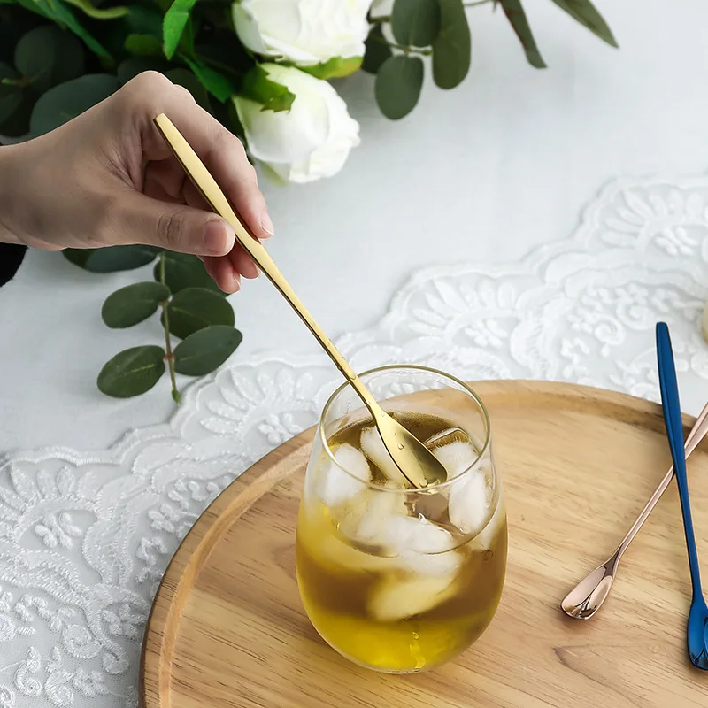 Ложка для еды из нержавеющей стали креативная ложка 15 см 17 с квадратной головкой