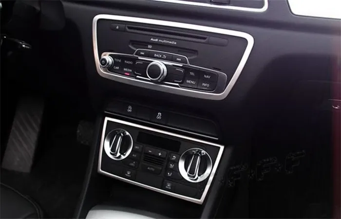 CNORICARC средняя консоль CD панель накладка для Audi Q3 13-18 автомобильные аксессуары нержавеющая сталь кондиционер ручка рамы полосы